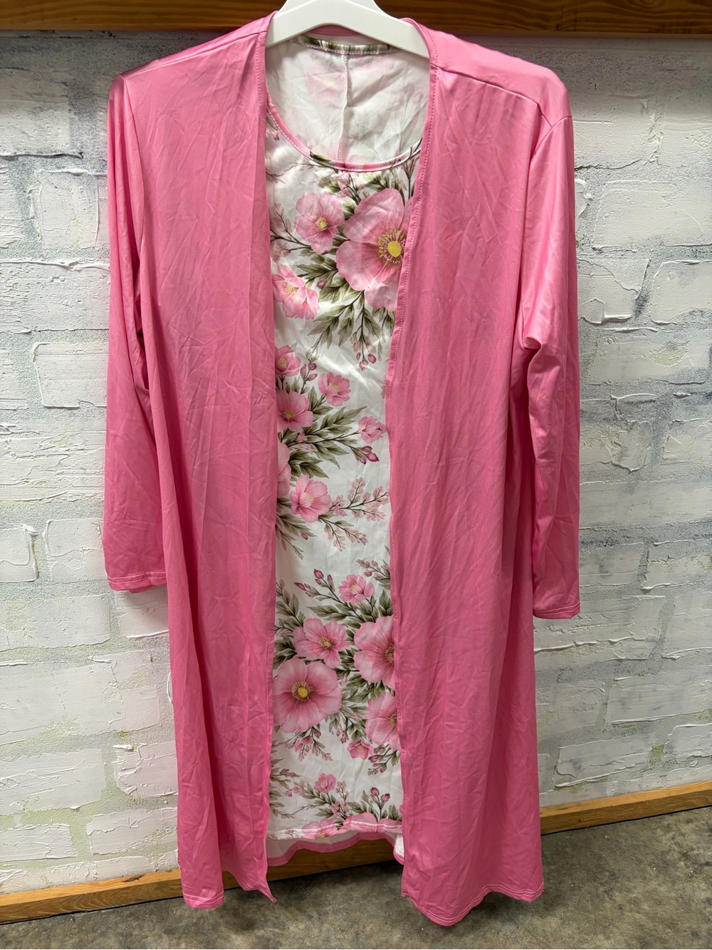 Pink Floral Sleepwear Robe Set - Women's Intimates